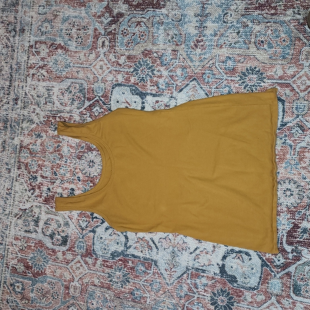 Maurices Mustard Colored Layering Tank Size Small